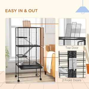 Rolling cart with removable tray and storage shelf