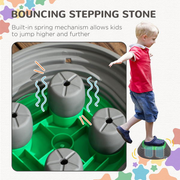 Set of 11 children's balancing stones with non-slip rubber