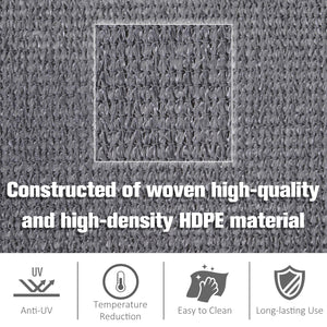 Rectangular outdoor shade sail – Effective sun protection, grey