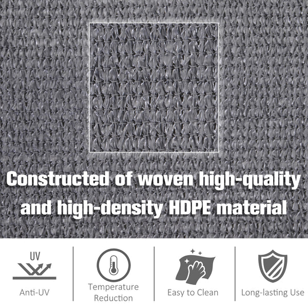 Rectangular outdoor shade sail – Effective sun protection, grey