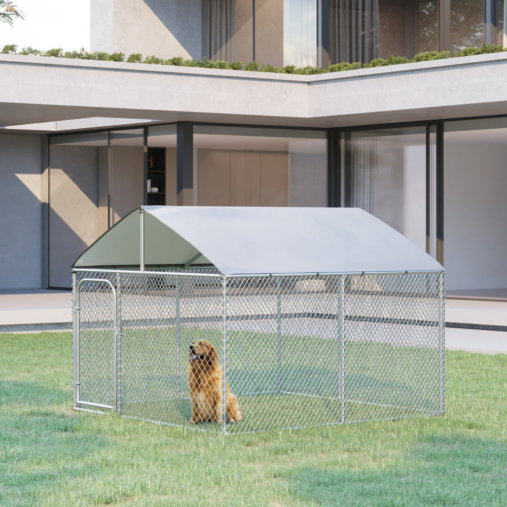 Kennel with waterproof and UV-resistant cover