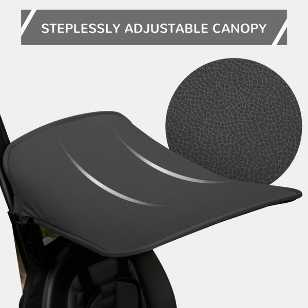 4 in 1 Kids Tricycle with Reversible Angle Adjustable Seat, Black