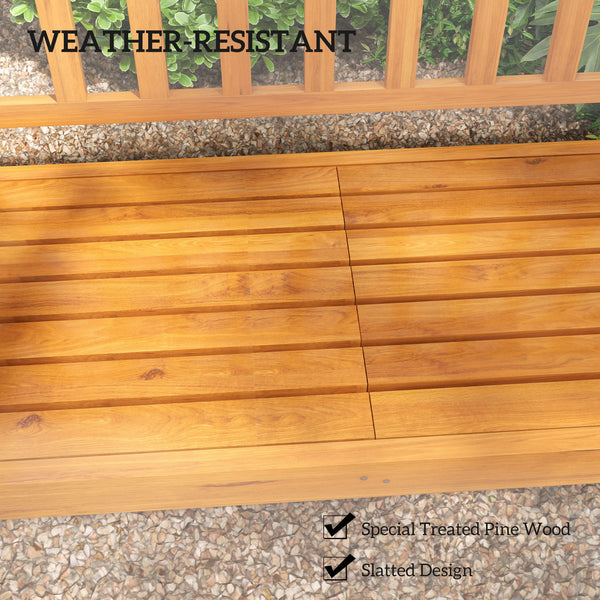 Wooden bench with a central lifting table that can accommodate 2 to 3 people