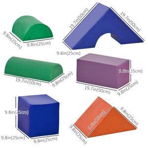 11 soft play blocks for climbing and crawling, multi-colored