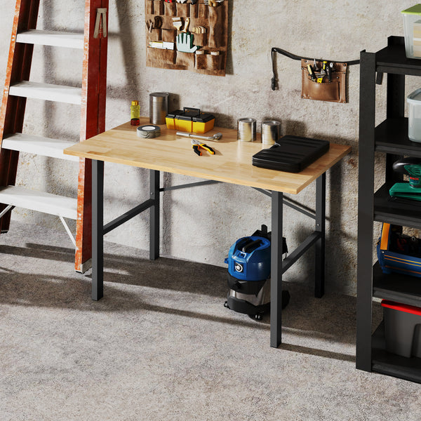 Workbench with oak top