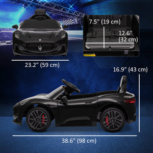 Maserati Gran Turismo 12V Licensed with Remote Control, Black