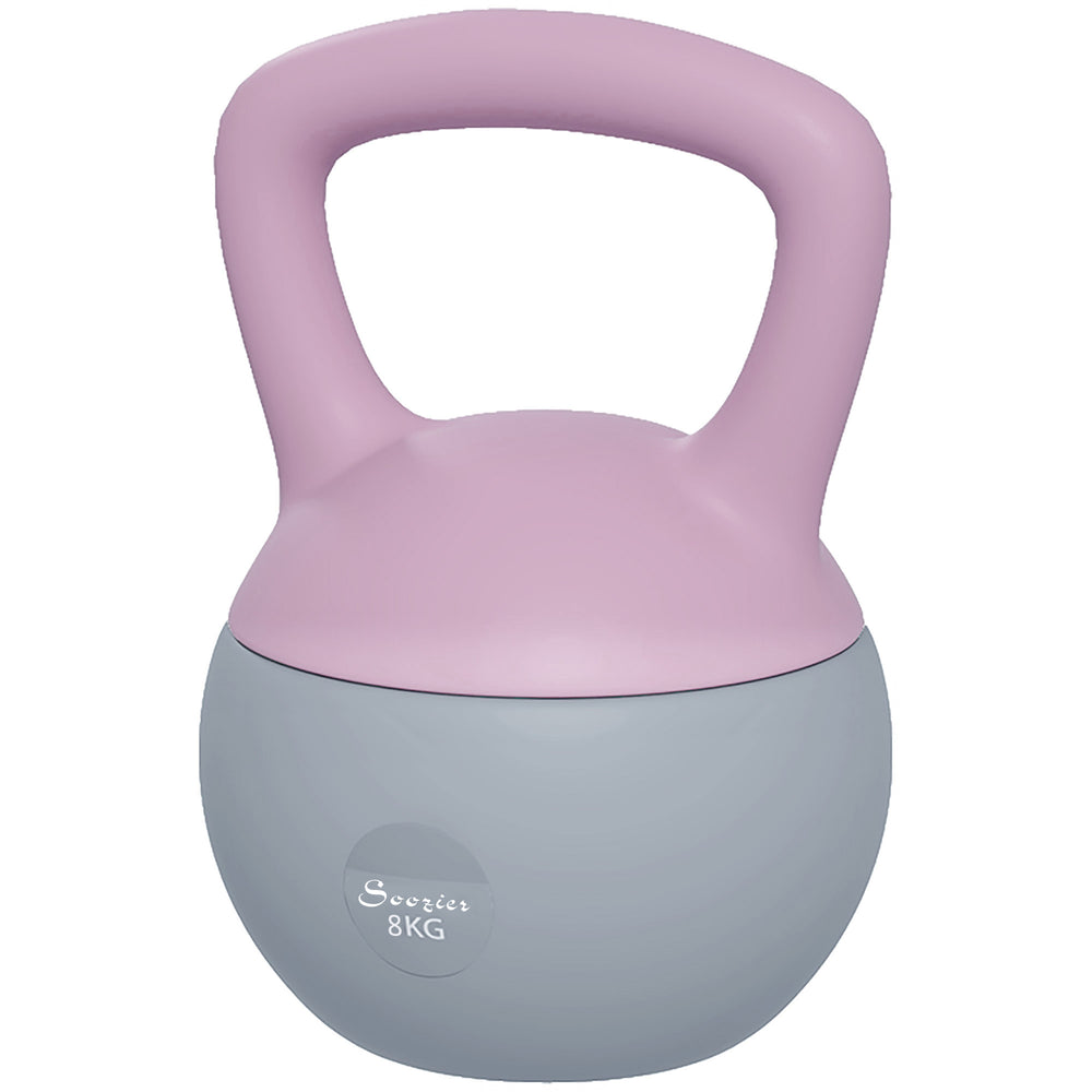 18 lb Kettlebell with non-slip handle and stable base – Purple