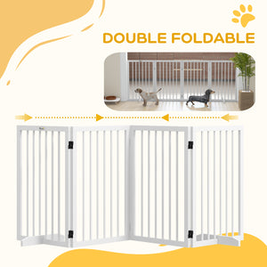Freestanding pet gate, white