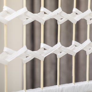 6-Panel Corrugated Fiber Folding Room Divider, White