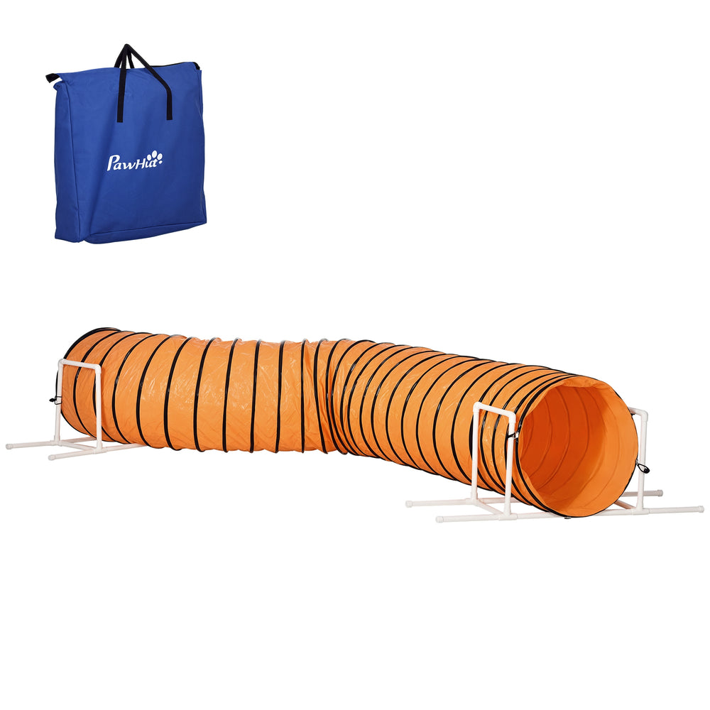 Dog tunnel with carry bag, orange