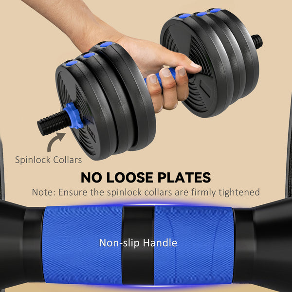 3-in-1 adjustable dumbbell set with straight bar and EZ curl bar