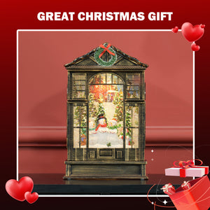 Musical Snow Globe Lantern with Lights