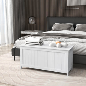 Storage chest with 2 safety hinges, white