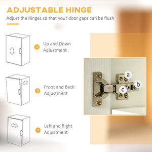 Pantry with microwave storage, white