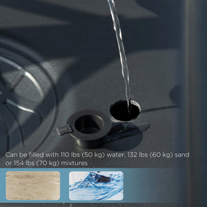 Adjustable basketball hoop with sturdy backboard and weighted base