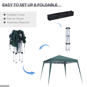 8 x 8 Folding Awning with Carry Bag, Green