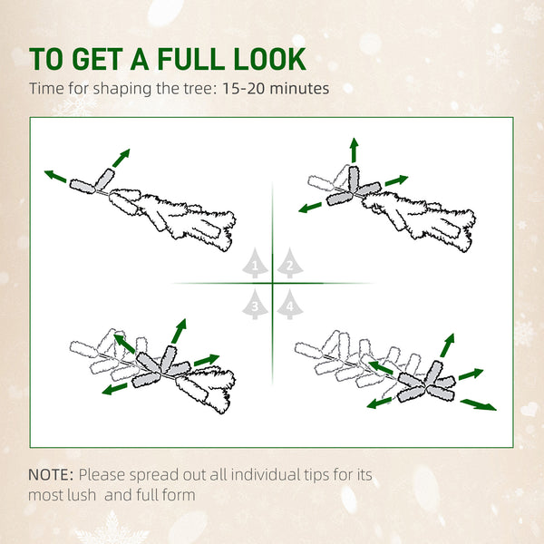 6ft Pre-Lit Slim Artificial Christmas Tree with Warm White LED Lights