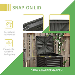 80 gallon (303 litre) garden composter, black.