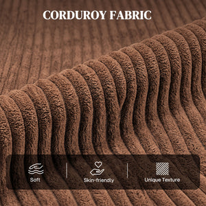 Corduroy recliner, brown