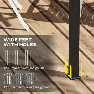 11.7' x 19.6' Aluminum Retractable Pergola for BBQ, Patio, Garden, Deck