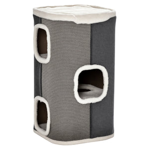 4-story cat house with scratching surface and removable cushion