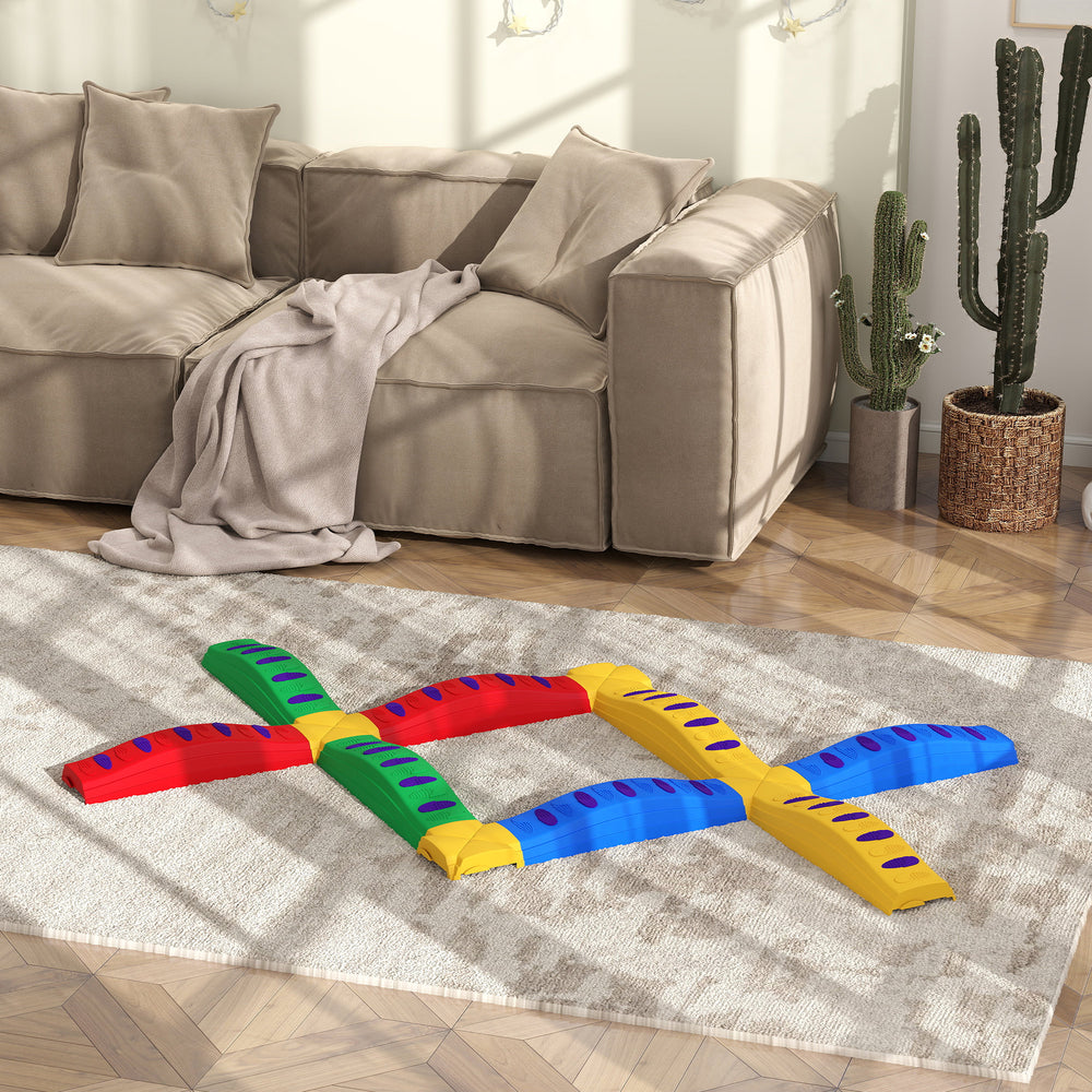 12-piece balance beam with non-slip pads