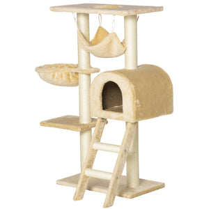 99cm Deluxe Cat Tree with Scratching Post, Condo, Activity Center, Beige