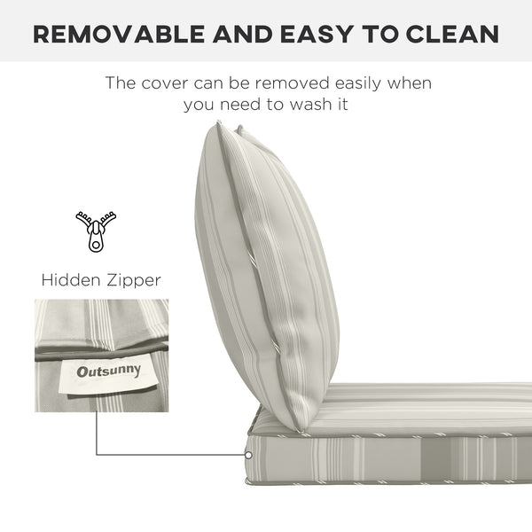 Replacement Cushions, Set of 4, for Patio Chair, Indoor and Outdoor, Gray