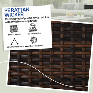 2-piece wicker garden set with removable cushion, blue