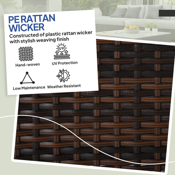 2-piece wicker garden set with removable cushion, blue