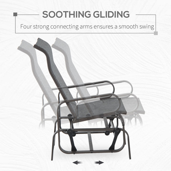 Rocking chair, brown/grey