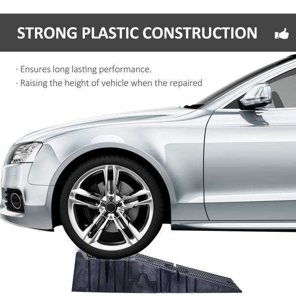 Set of 2 heavy-duty nesting car ramps, 5,500 lb capacity – Black
