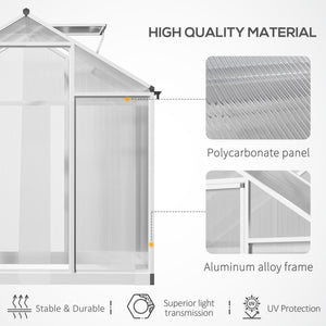 Garden greenhouse with polycarbonate panels