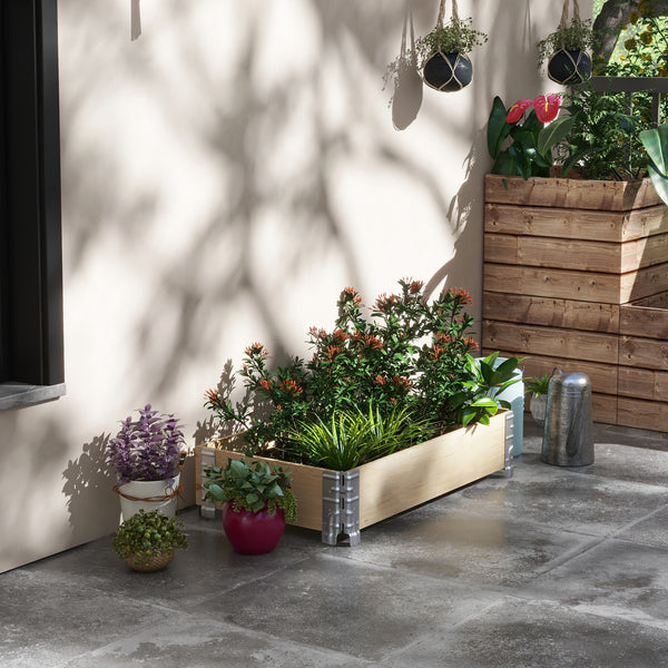 Folding raised planter