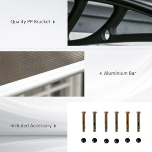 Door and window awning, 6.6 x 3.1 feet, brown