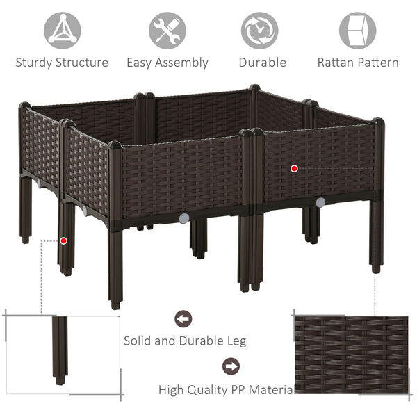 4-piece raised garden bed in PP