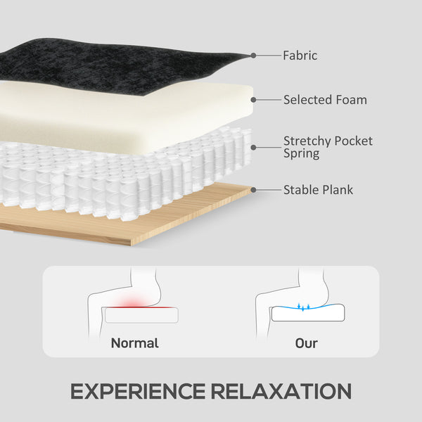 Modern corner sofa with removable chaise longue, wooden legs, black