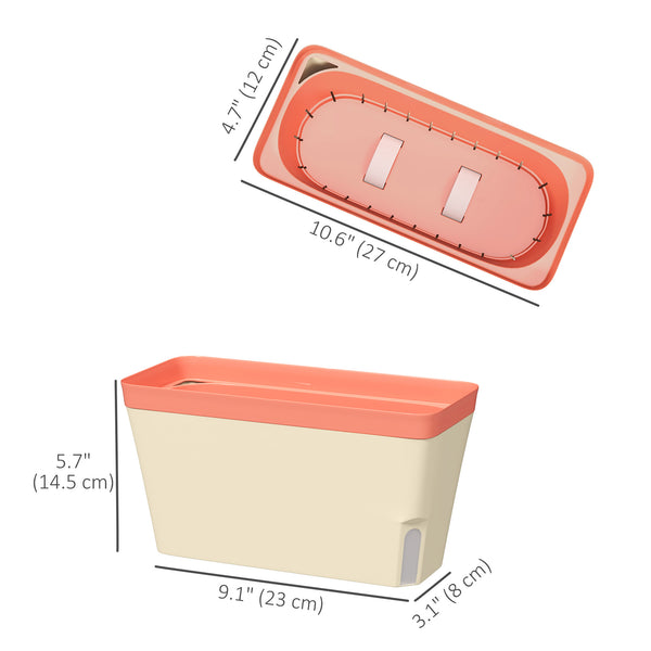 Set of 3 self-watering flower pots