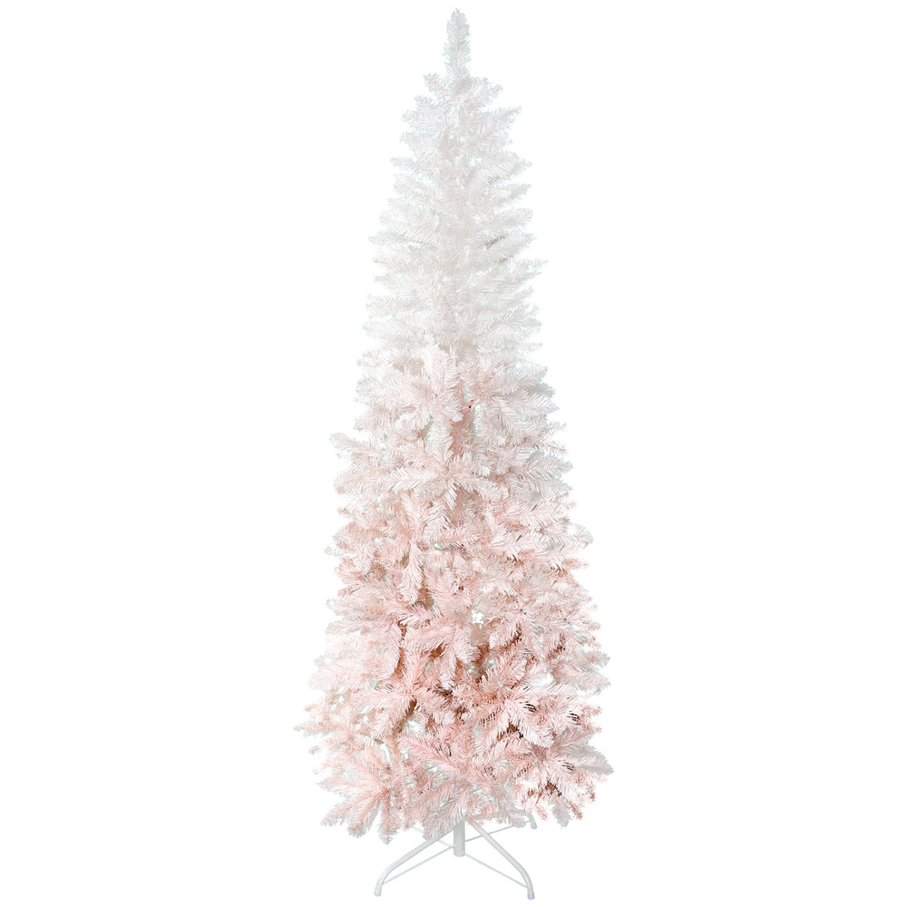 5ft Artificial Christmas Tree with Automatic Opening, Pink and White