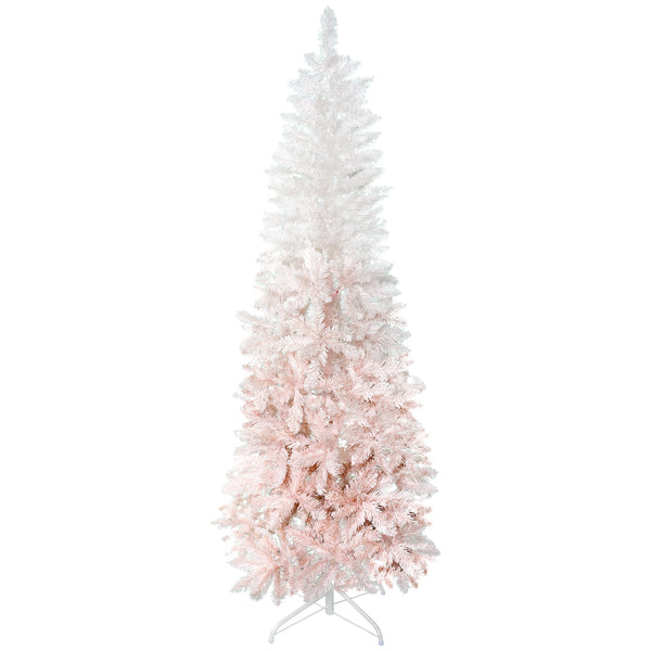 5ft Artificial Christmas Tree with Automatic Opening, Pink and White