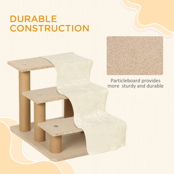 3-Step Pet Ramp with Removable Cover, Beige