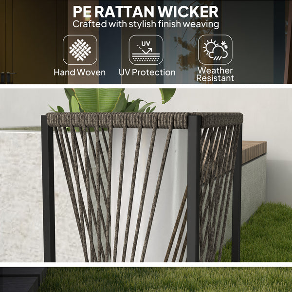 Decorative outdoor lamp with LED automatic on/off, IP44, for terrace, porch, driveway, gray