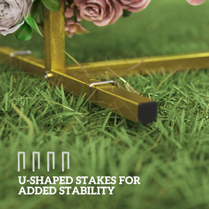 Square wedding arch with U-shaped supports