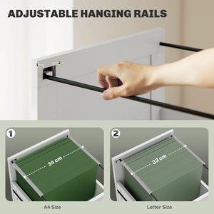 Country-style computer desk with 3 drawers, white