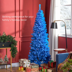 6ft Blue Artificial Christmas Tree with Automatic Opening