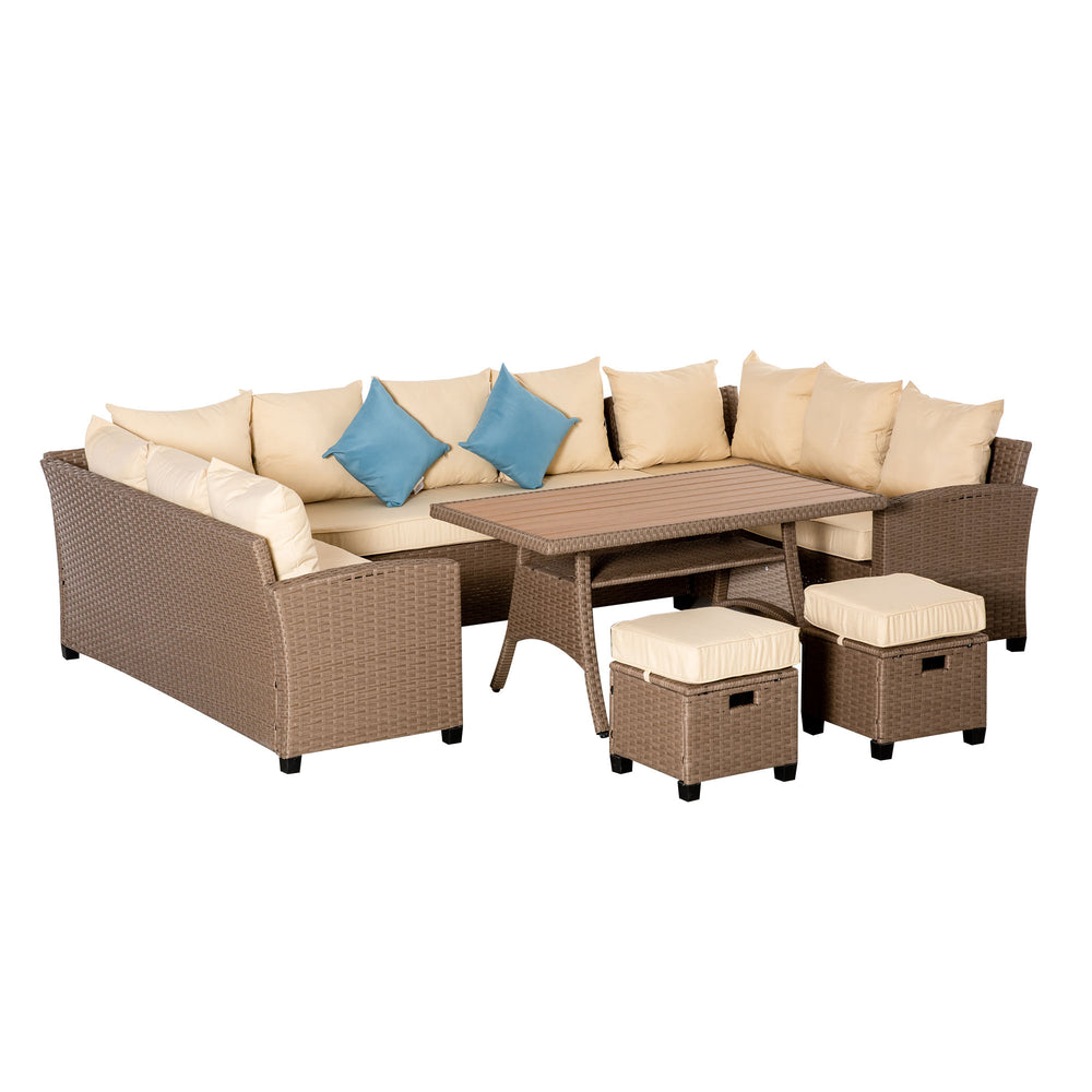 6-piece furniture set in woven resin
