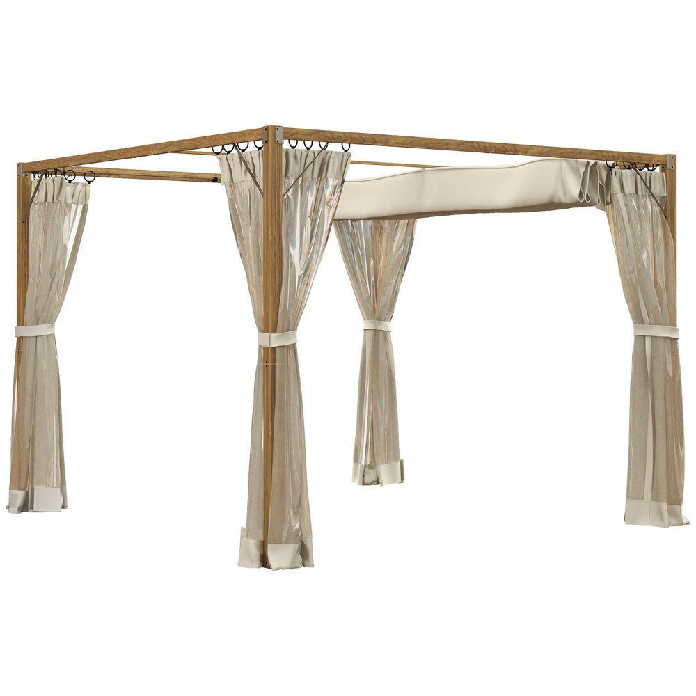 Retractable pergola 10 x 10 with mosquito nets