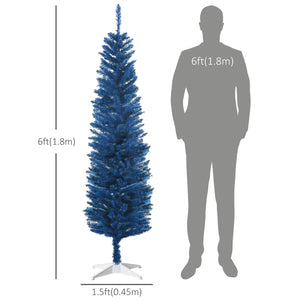 6ft Dark Blue Artificial Christmas Tree
