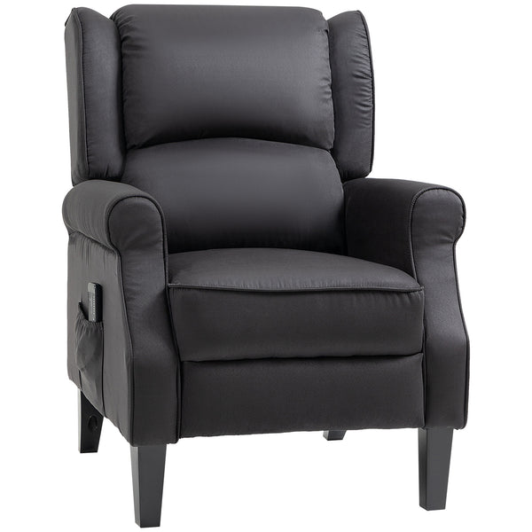Black Reclining Massage Chair with Lift Back