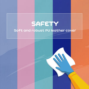 6-piece soft play area for children, orange and blue 